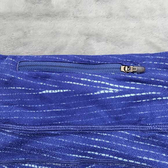 Nike Running Pants Womens M Blue Epic Run Training Legging Drawstring Zip Pocket - Picture 6 of 16